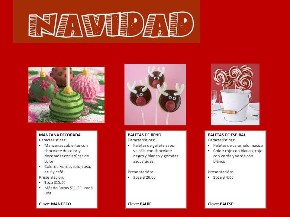 MANZANA DECORADA Características: Manzanas cubiertas con chocolate de color y decoradas con azúcar de color.
