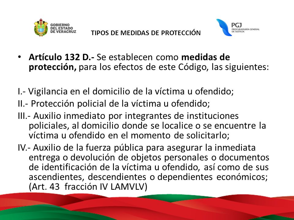 I.- Vigilancia en el domicilio de la víctima u ofendido;