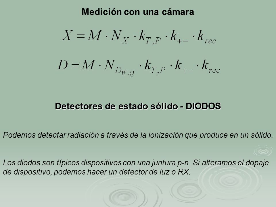 Medición con una cámara Detectores de estado sólido - DIODOS