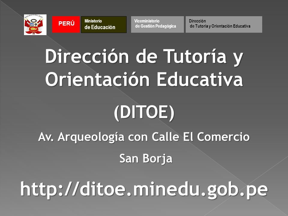 Dirección de Tutoría y Orientación Educativa