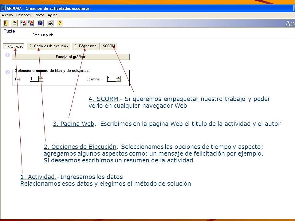 4. SCORM.- Si queremos empaquetar nuestro trabajo y poder verlo en cualquier navegador Web