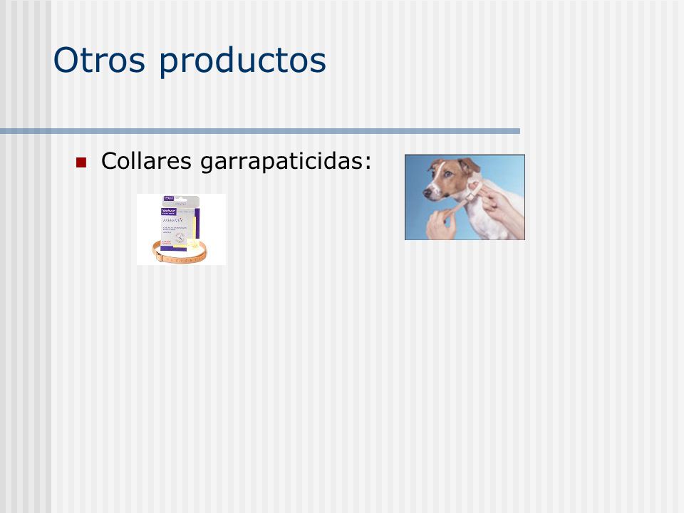 Otros productos Collares garrapaticidas: