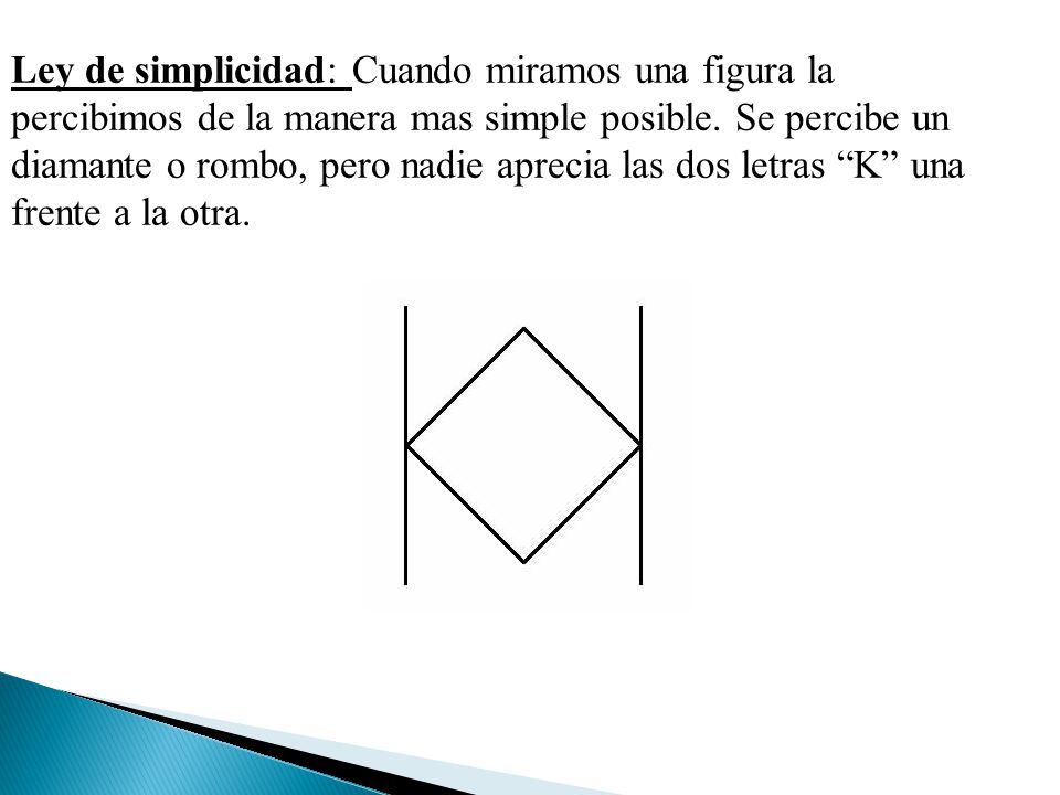 Ley de simplicidad: Cuando miramos una figura la percibimos de la manera mas simple posible.