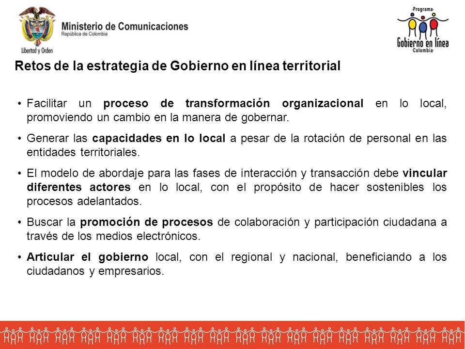 Retos de la estrategia de Gobierno en línea territorial
