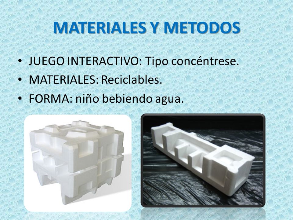 MATERIALES Y METODOS JUEGO INTERACTIVO: Tipo concéntrese.