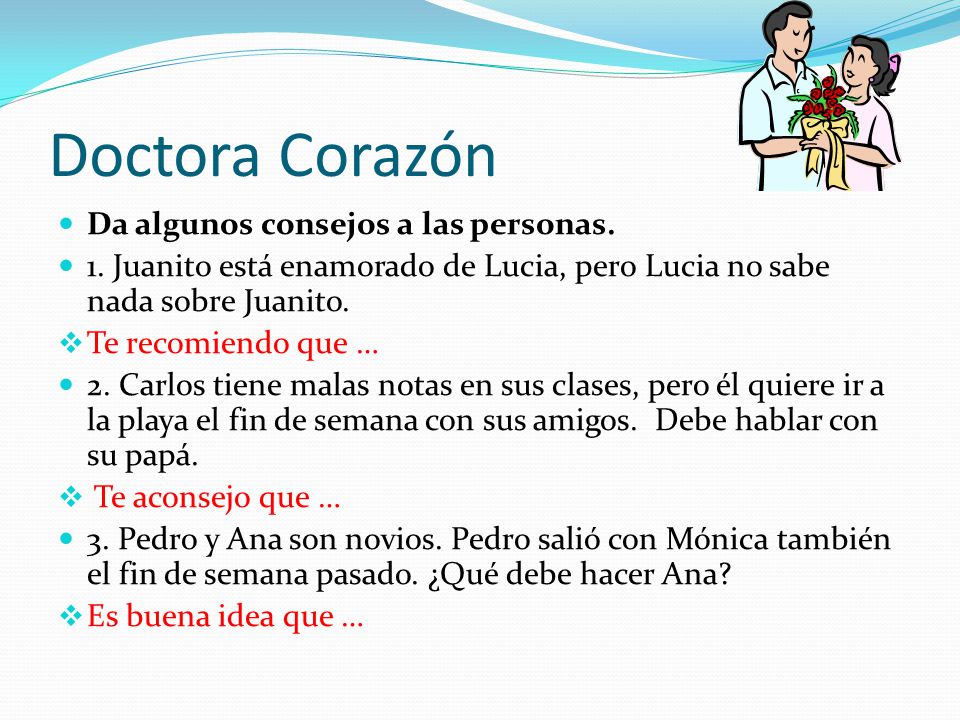 Doctora Corazón Da algunos consejos a las personas.