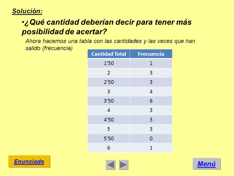 ¿Qué cantidad deberían decir para tener más posibilidad de acertar