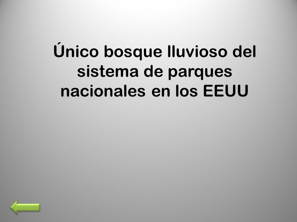 Único bosque lluvioso del sistema de parques nacionales en los EEUU