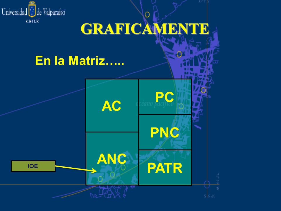 GRAFICAMENTE En la Matriz….. AC PC PNC ANC PATR IOE