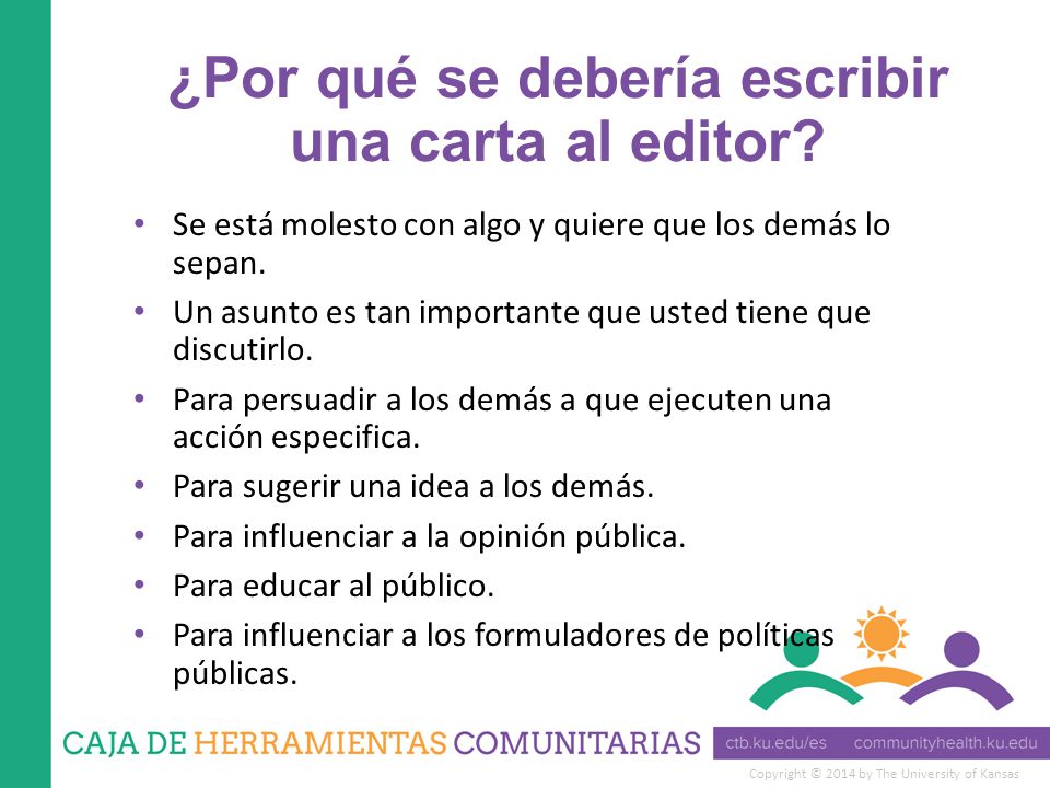 ¿Por qué se debería escribir una carta al editor