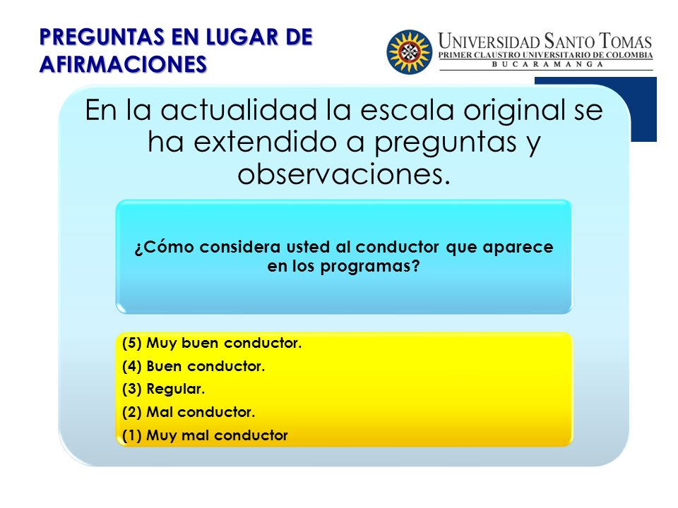 ¿Cómo considera usted al conductor que aparece en los programas