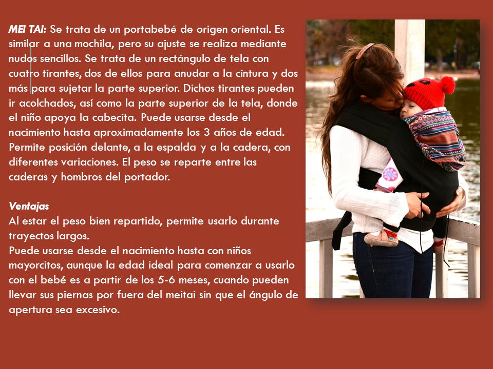 MEI TAI: Se trata de un portabebé de origen oriental