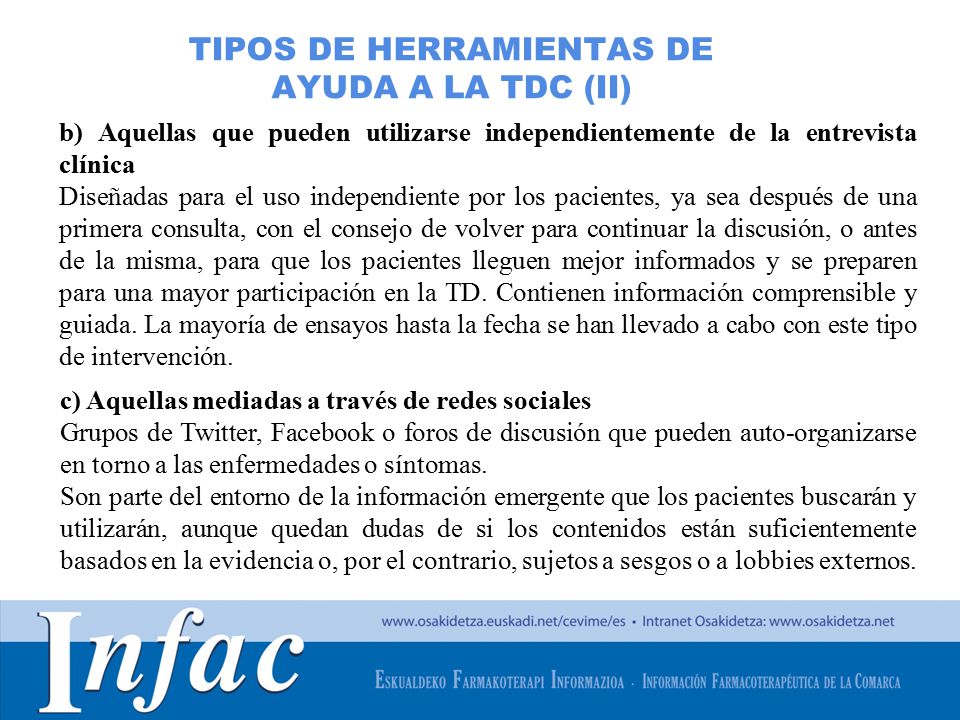 TIPOS DE HERRAMIENTAS DE AYUDA A LA TDC (II)
