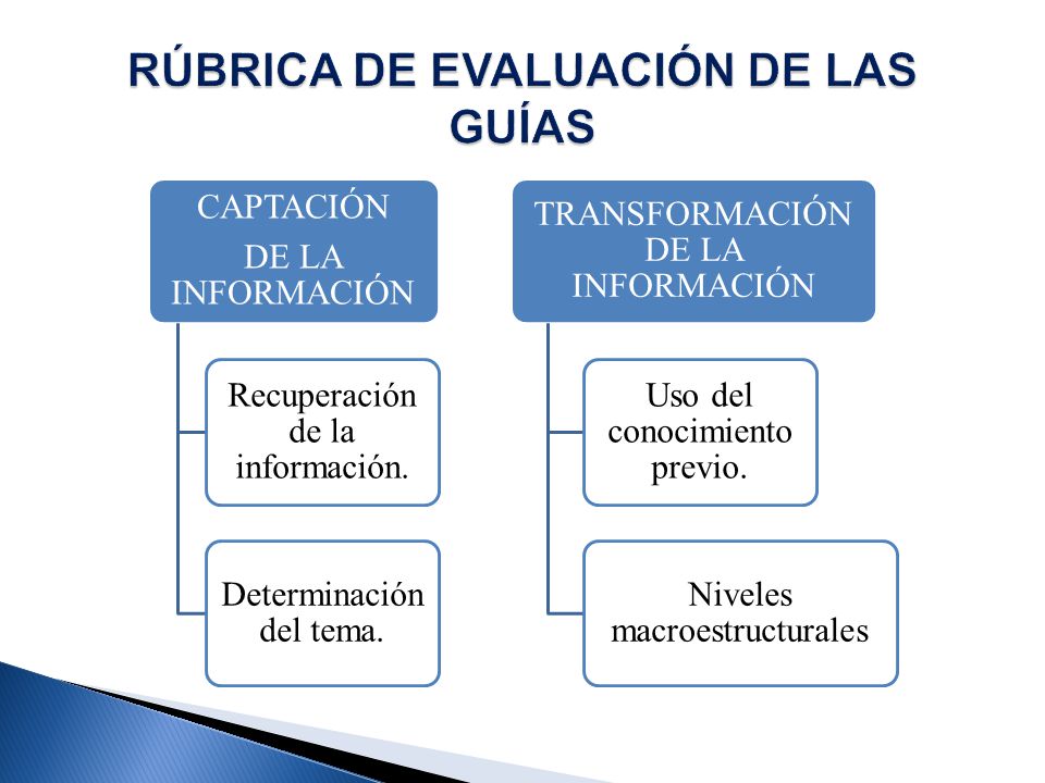RÚBRICA DE EVALUACIÓN DE LAS GUÍAS