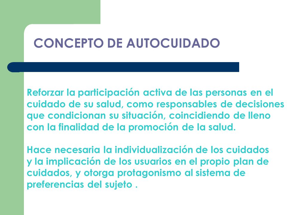 CONCEPTO DE AUTOCUIDADO