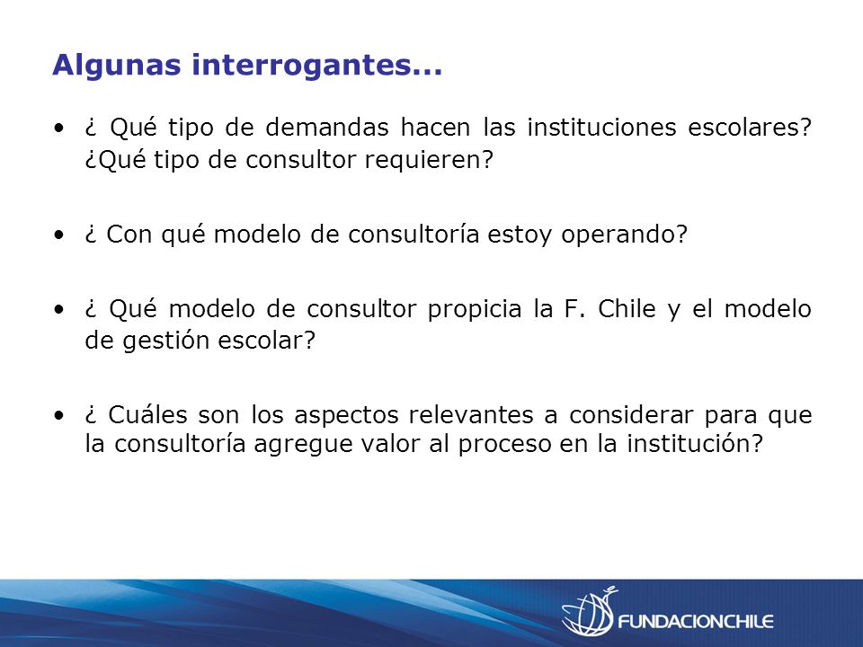 Algunas interrogantes...