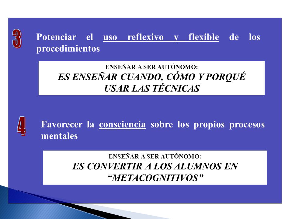 3 4 Potenciar el uso reflexivo y flexible de los procedimientos