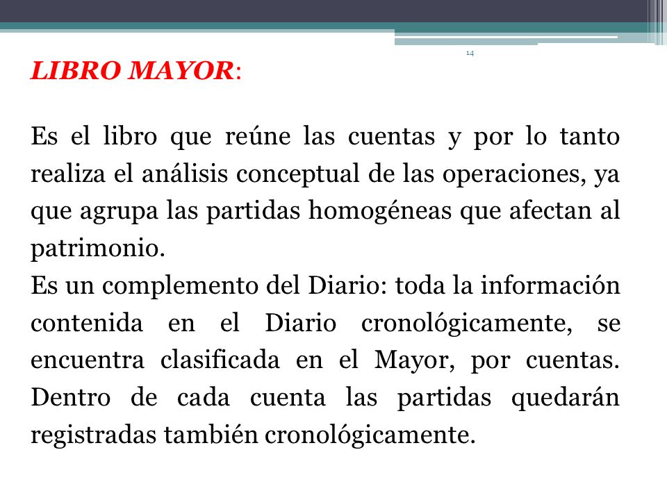 LIBRO MAYOR: