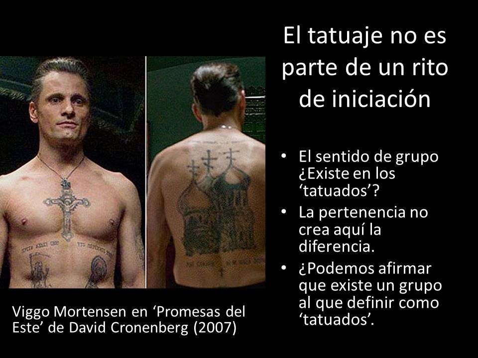 El tatuaje no es parte de un rito de iniciación