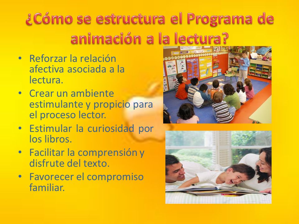 ¿Cómo se estructura el Programa de animación a la lectura