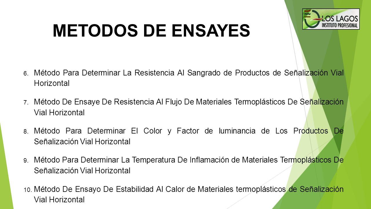 METODOS DE ENSAYES Método Para Determinar La Resistencia Al Sangrado de Productos de Señalización Vial Horizontal.
