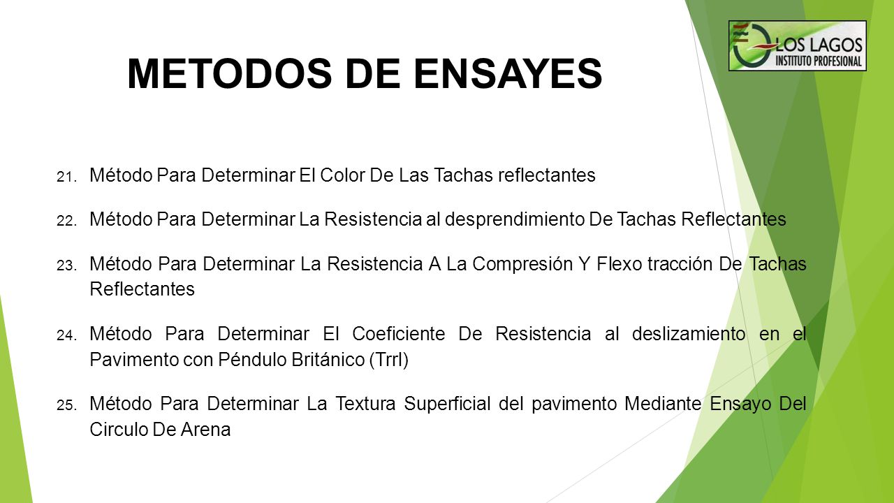 METODOS DE ENSAYES Método Para Determinar El Color De Las Tachas reflectantes.