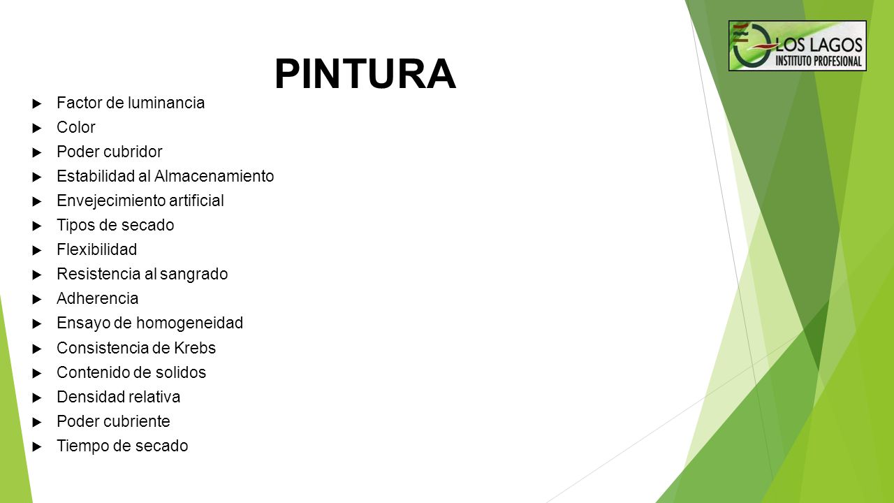 PINTURA Factor de luminancia Color Poder cubridor