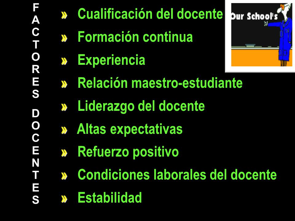 » Cualificación del docente » Formación continua » Experiencia