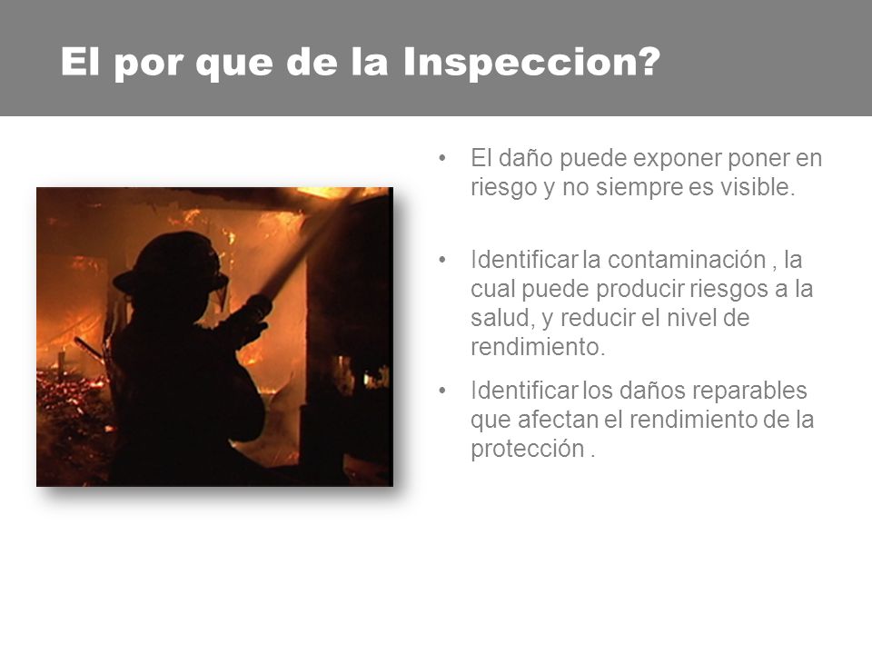 Qué se inspecciona Todo el conjunto EPP : Chaqueta Pantalón Casco
