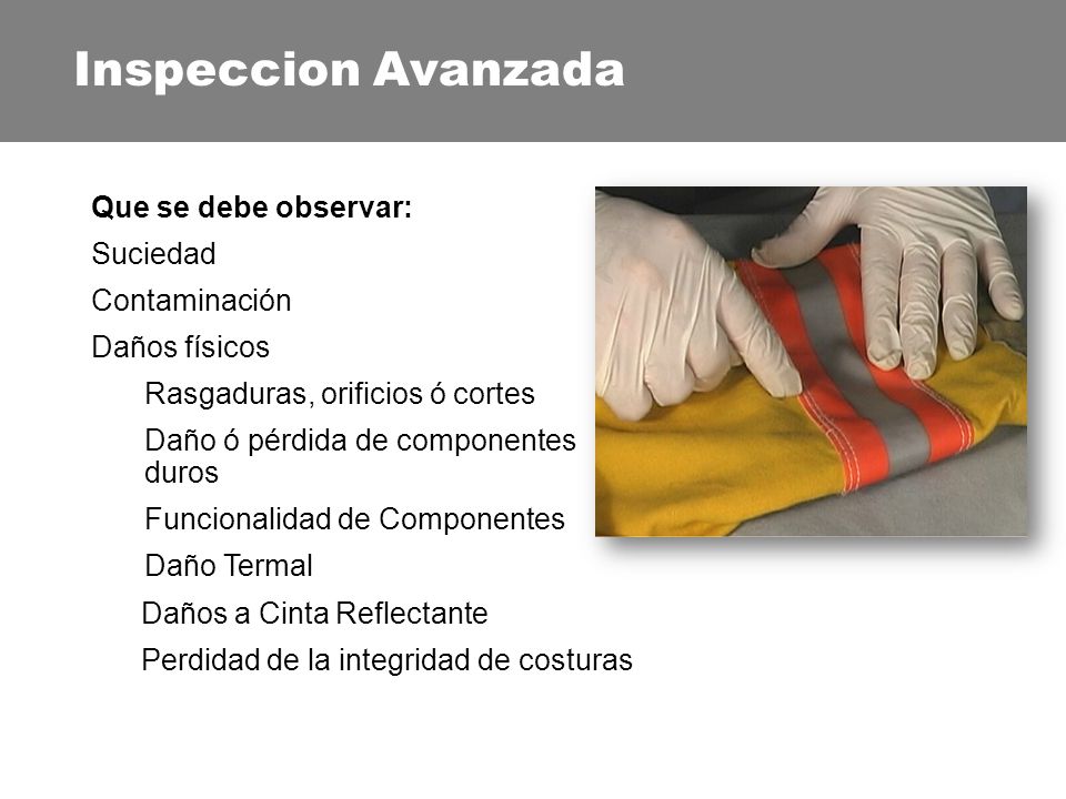 Inspeccion Avanzada Signos de la perdida de la integridad de la barrera de vapor, se demuestra por cualquiera de los siguientes detalles :