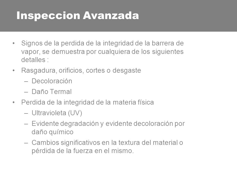 Inspeccion Avanzada Pérdida de la elasticidad de las muñequeras, estirado, puntos corridos, cortes u orificios por quemaduras.