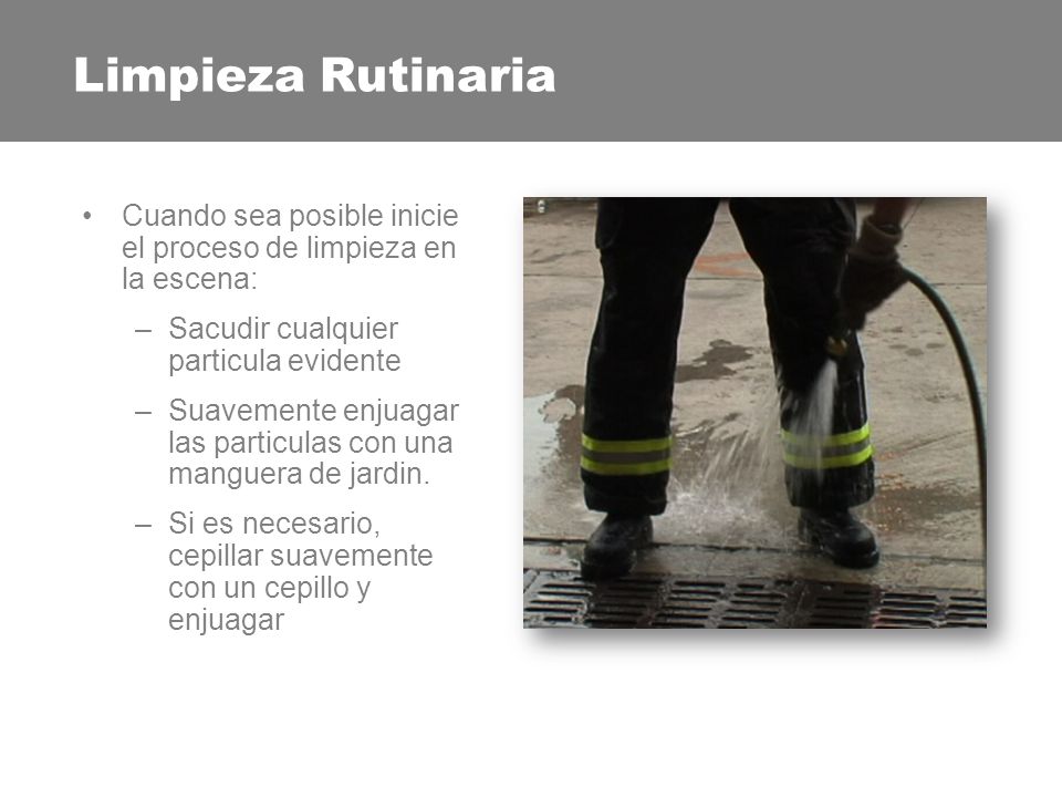 Limpieza Rutinaria Si es necesario, la limpieza de un punto se puede hacer en un lavadero.