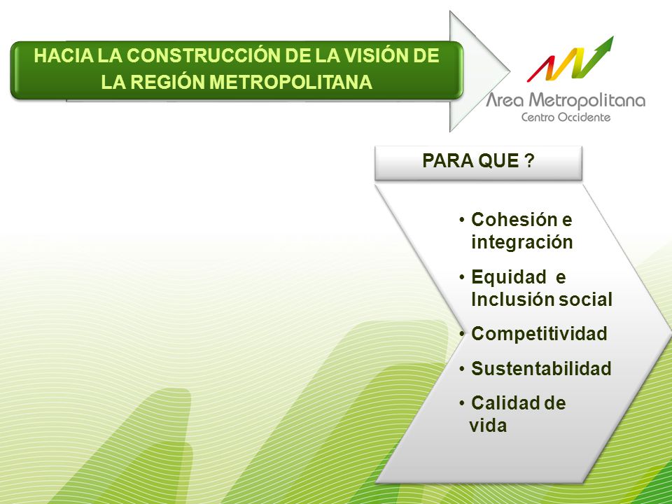 HACIA LA CONSTRUCCIÓN DE LA VISIÓN DE LA REGIÓN METROPOLITANA