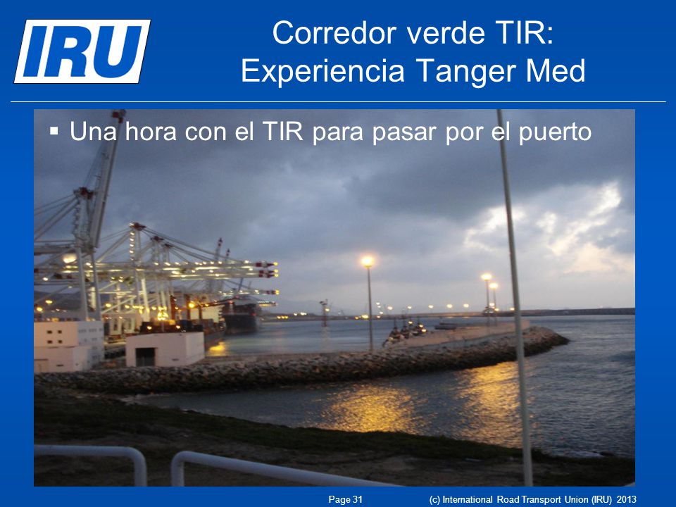 Corredor verde TIR: Experiencia Tanger Med
