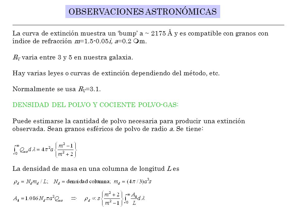 OBSERVACIONES ASTRONÓMICAS