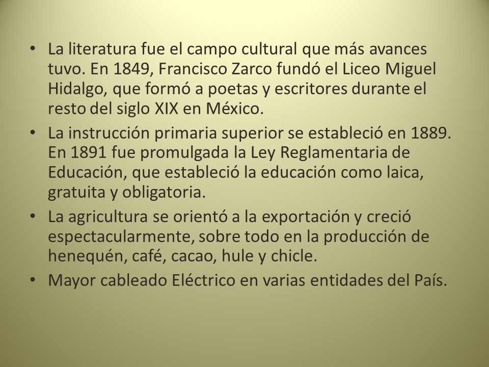 La literatura fue el campo cultural que más avances tuvo