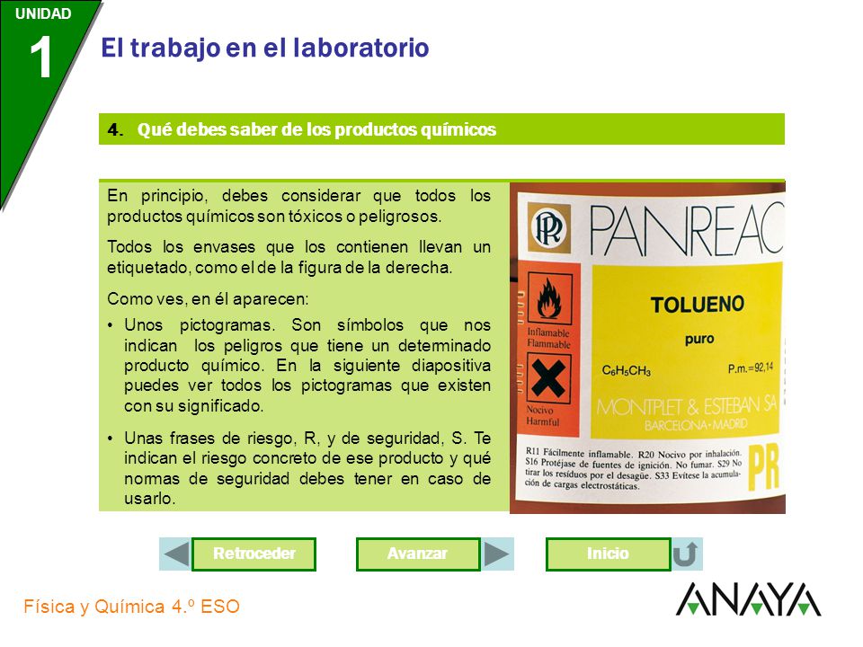 4. Qué debes saber de los productos químicos
