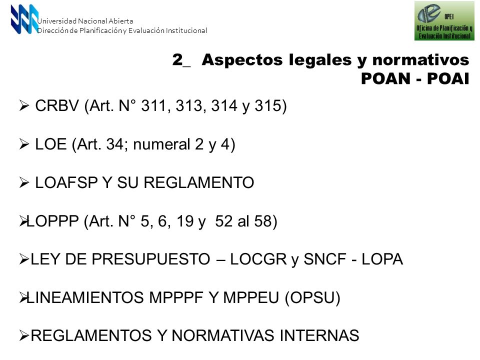 2_ Aspectos legales y normativos POAN - POAI
