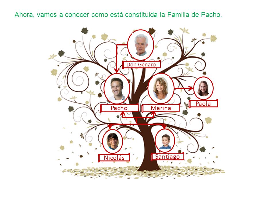 Ahora, vamos a conocer como está constituida la Familia de Pacho.