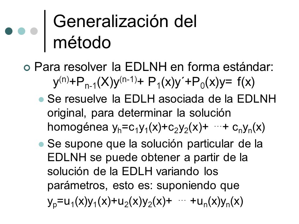 Generalización del método