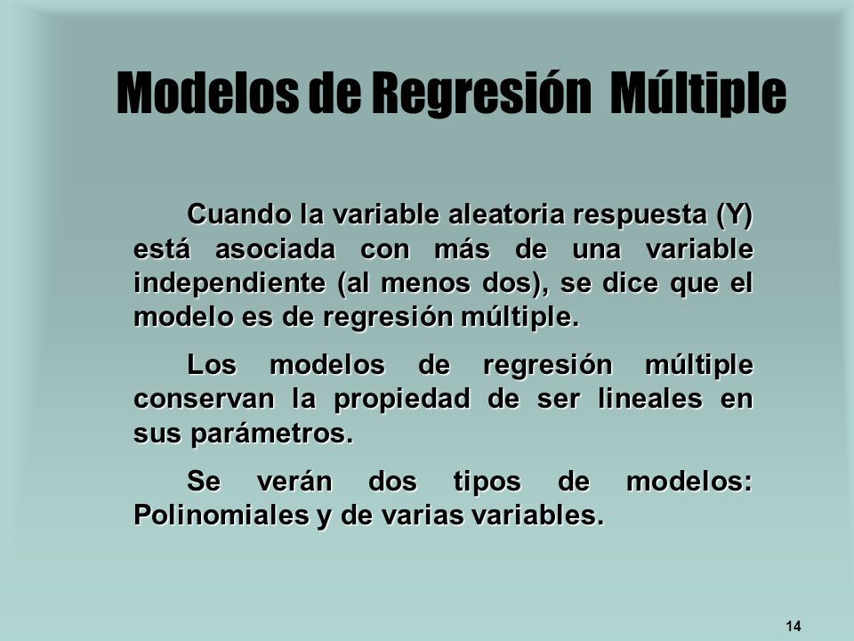Modelos de Regresión Múltiple
