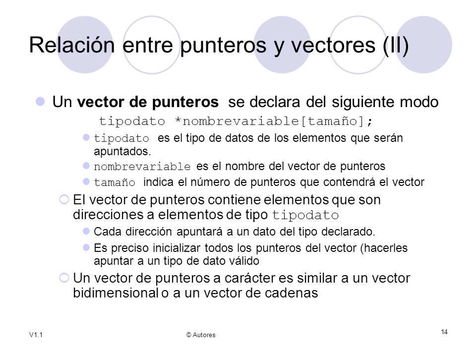 Relación entre punteros y vectores (II)
