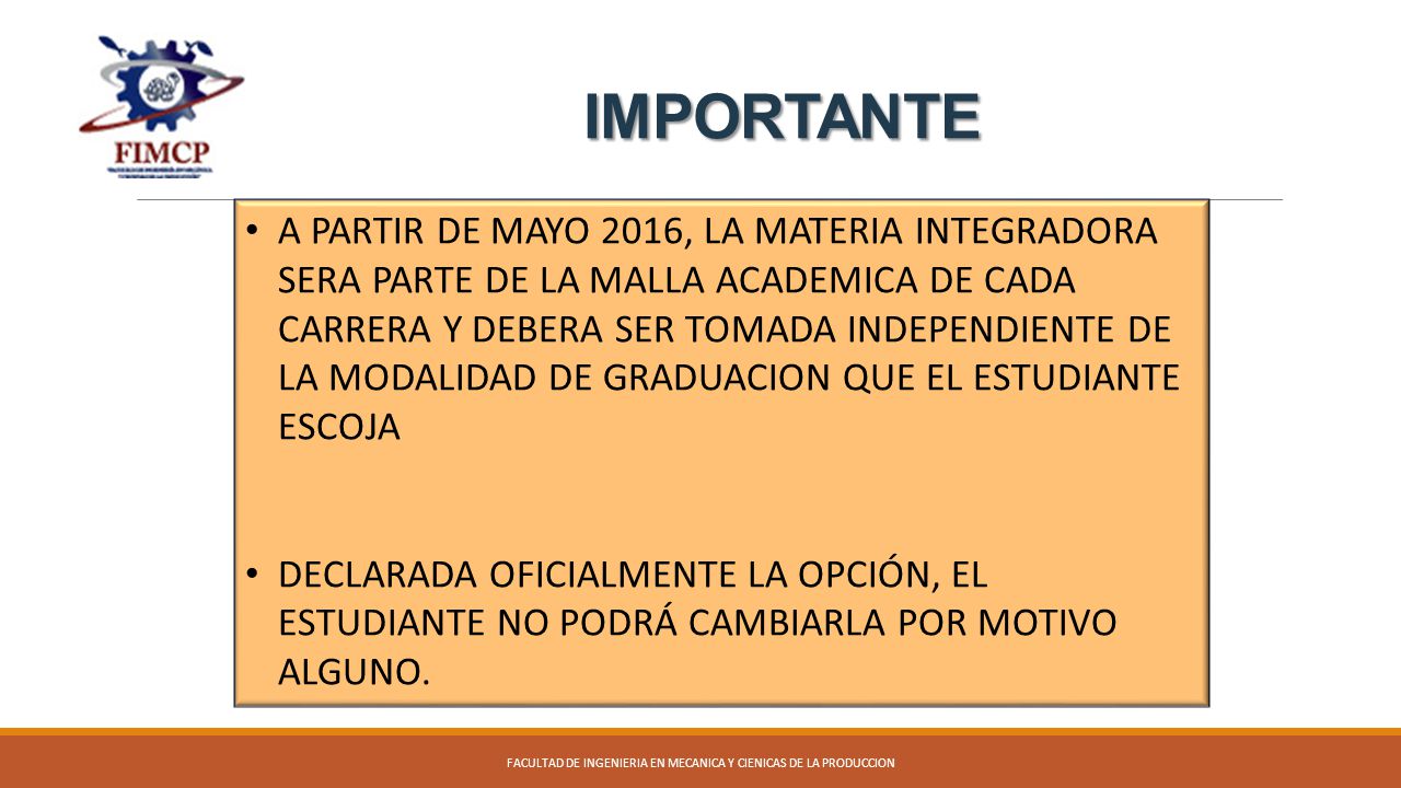 FACULTAD DE INGENIERIA EN MECANICA Y CIENICAS DE LA PRODUCCION