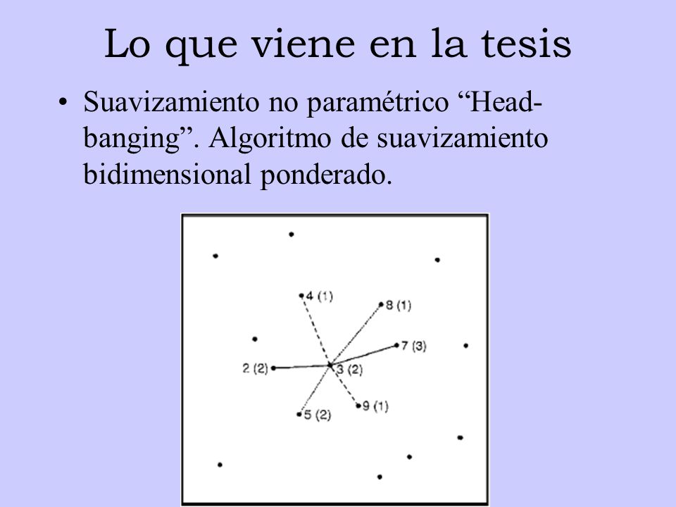 Lo que viene en la tesis Suavizamiento no paramétrico Head-banging .