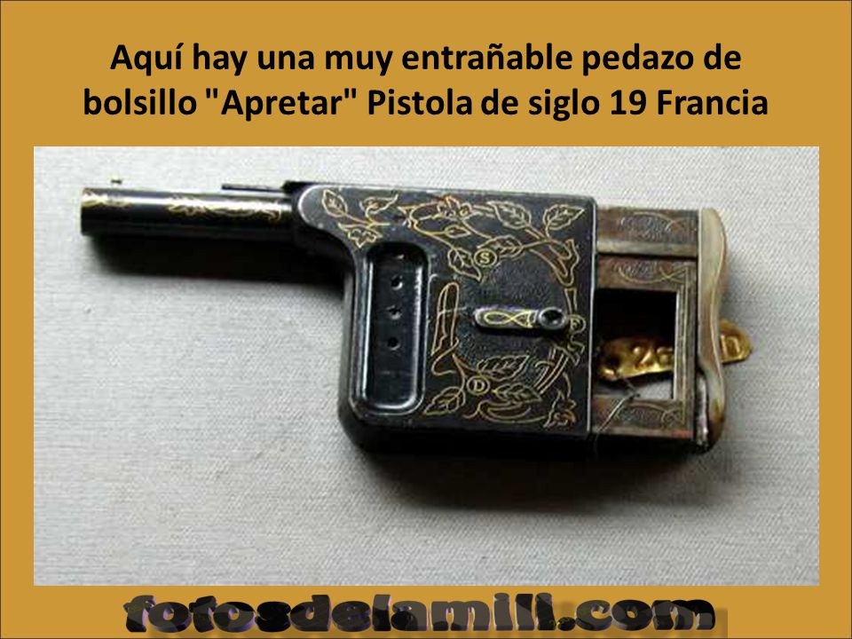 Aquí hay una muy entrañable pedazo de bolsillo Apretar Pistola de siglo 19 Francia
