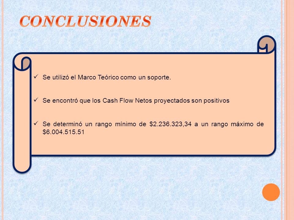 CONCLUSIONES Se utilizó el Marco Teórico como un soporte.