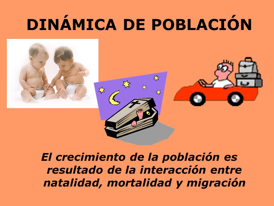 DINÁMICA DE POBLACIÓN El crecimiento de la población es resultado de la interacción entre natalidad, mortalidad y migración.