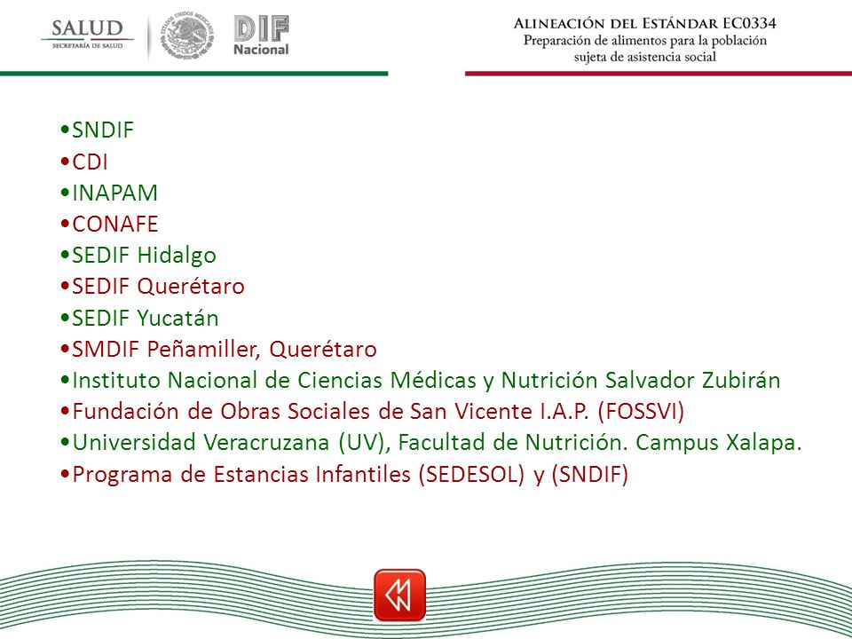 SNDIF CDI. INAPAM. CONAFE. SEDIF Hidalgo. SEDIF Querétaro. SEDIF Yucatán. SMDIF Peñamiller, Querétaro.