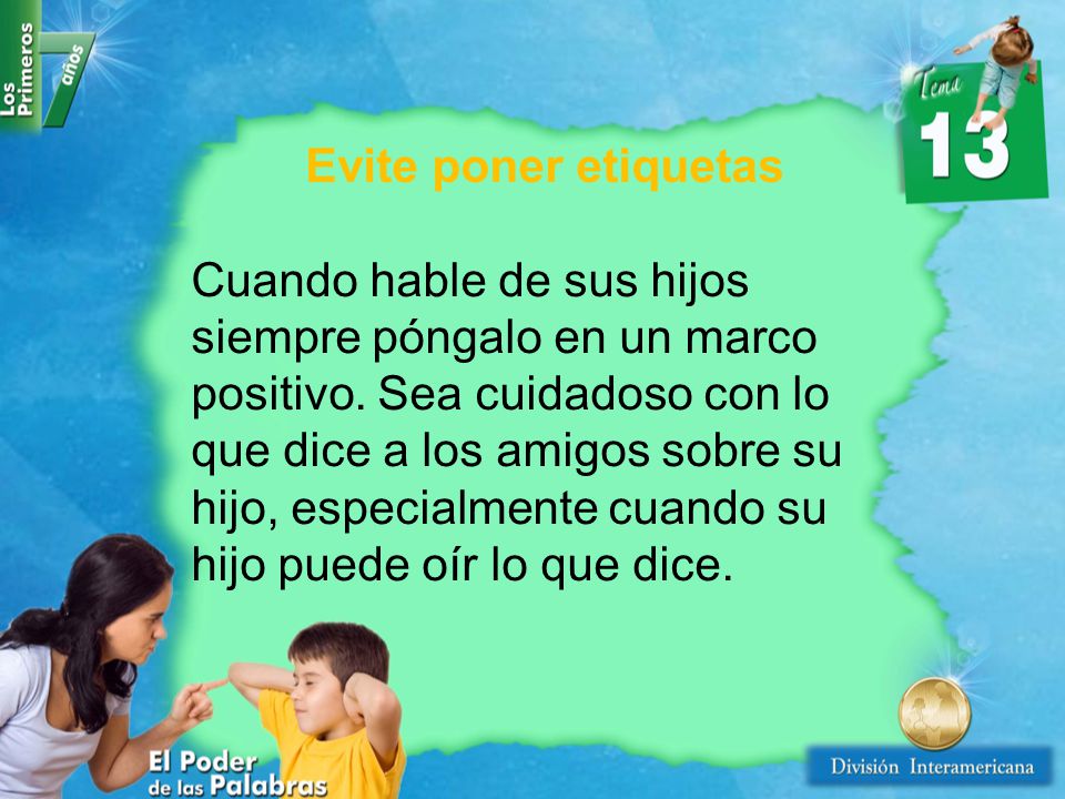 Evite poner etiquetas