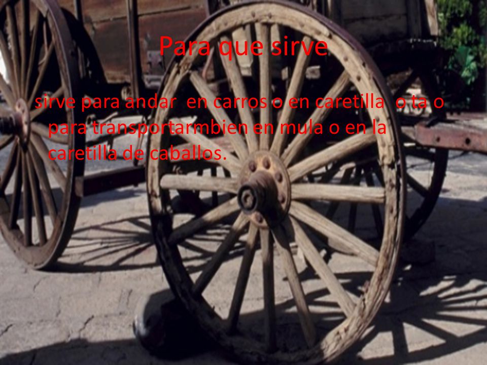 Para que sirve sirve para andar en carros o en caretilla o ta o para transportarmbien en mula o en la caretilla de caballos.